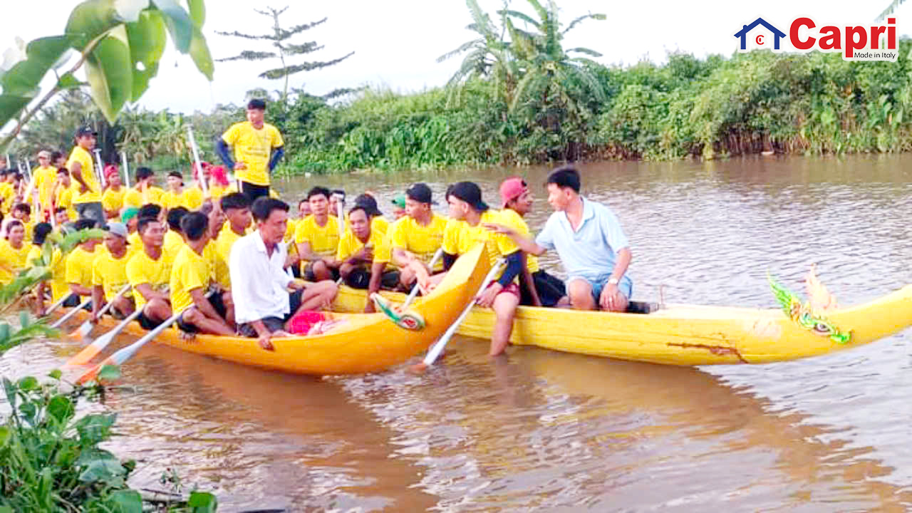 Chùa SROLÔN tập luyện dưới nước